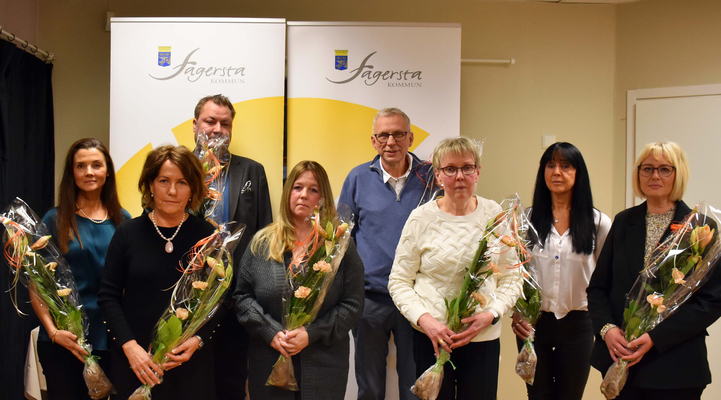 Gruppbild på våra medarbetarare som varit anställda inom Fagersta kommun i 25 år.