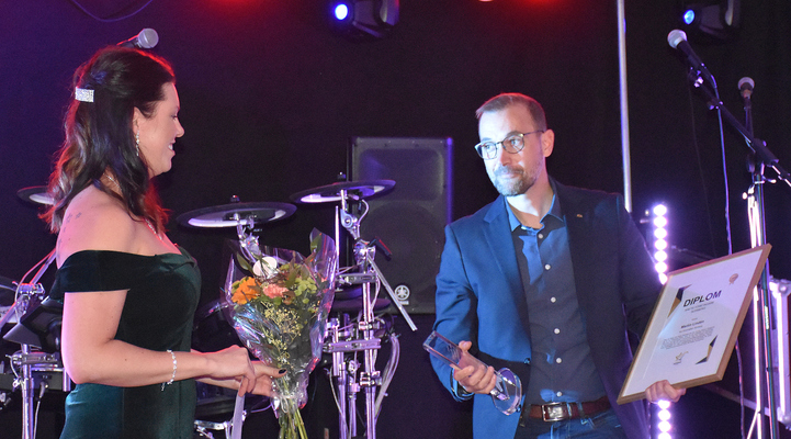 Martin Lindén får priset som årets företagare i Norberg