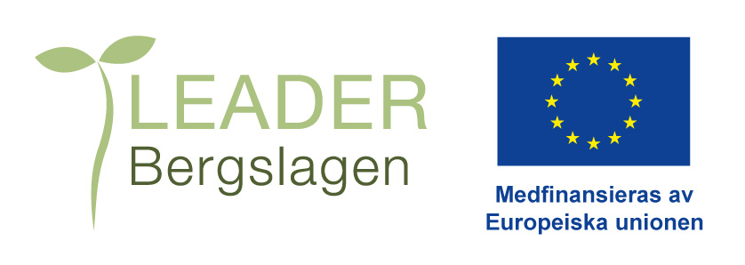 Logotyp för Leader Bergslagen och  Medfinansieras av EU